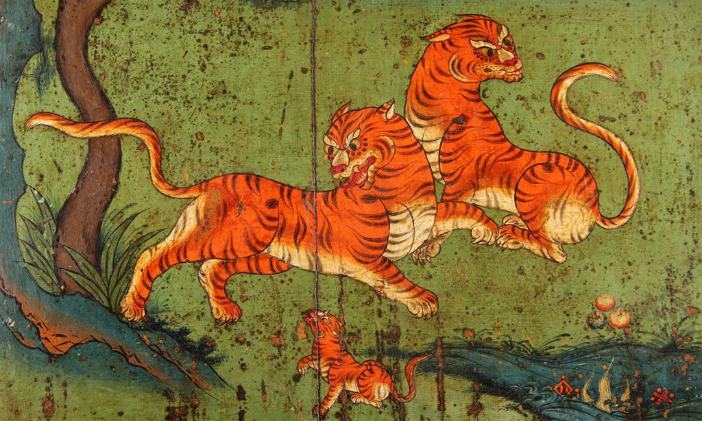 tiger family painting